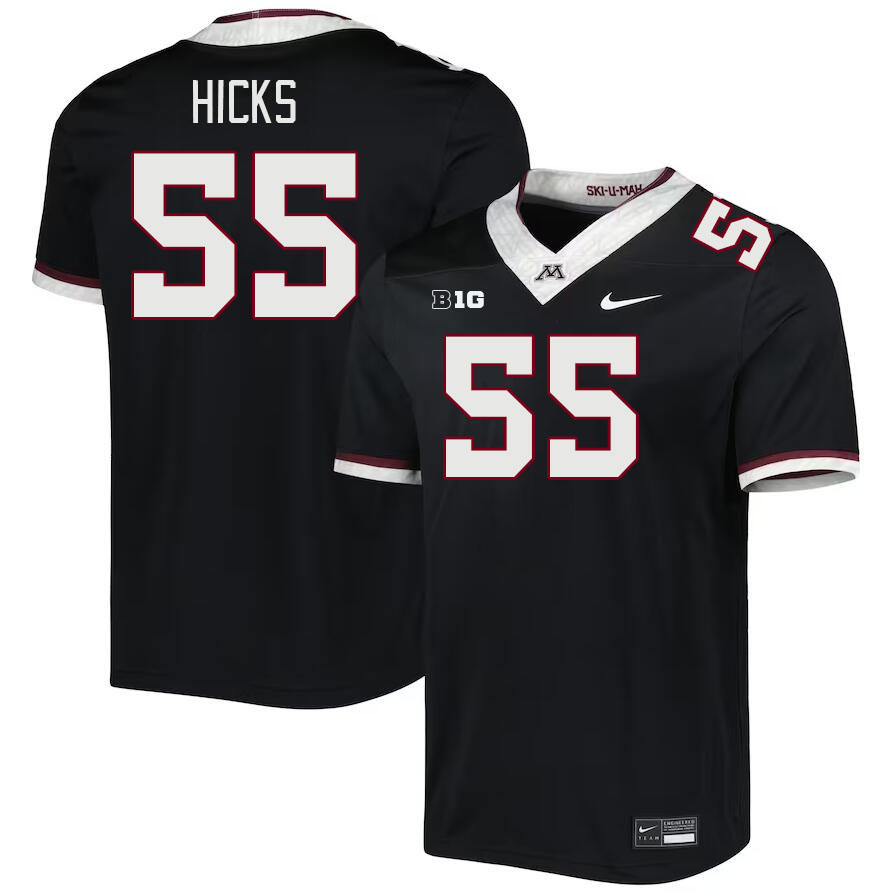 Men #55 Jaylin Hicks Minnesota Golden Gophers College Football Jerseys Stitched-Black